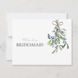 Cartão de Proposta de Bridesmaid do Decor de Natal