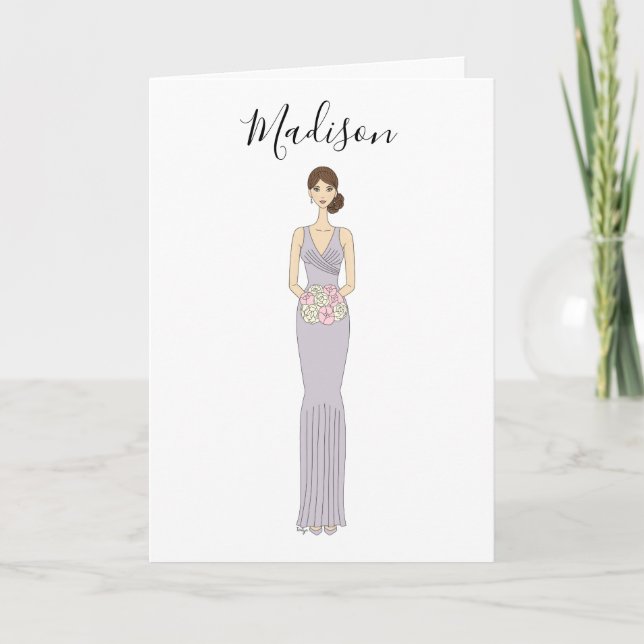 Cartão de Proposta de Dama de Honra (Frente)