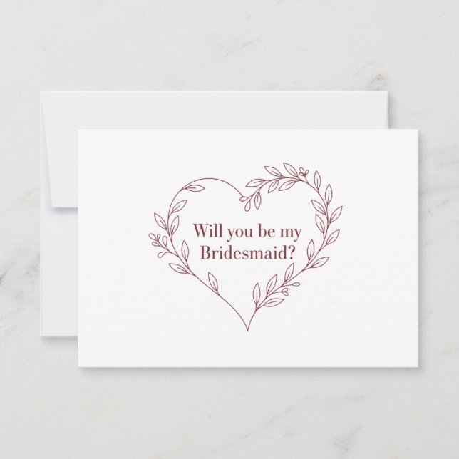 Cartão de Proposta de Damas de Honra com Tranças M (Frente)