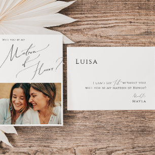 Cartão de Proposta de Foto com Script Mínimo