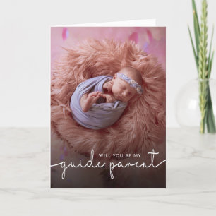 Cartão de Proposta de Foto Pai do Guia Minimalista