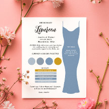 Cartão de Proposta de Informações sobre Bridesmaid