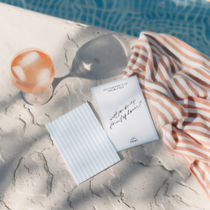 Cartão de Proposta de Madrinha de casamento Azul E