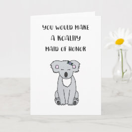 Cartão de Proposta de Madrinha de casamento Koala