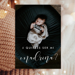 Cartão de proposta de madrinha Elegant Quieres ser