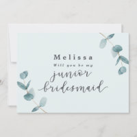Cartão de Proposta Mint Eucalyptus Junior Bridesma