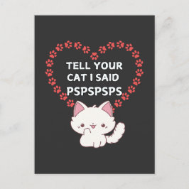 Cartão de Proprietário de Gato Bonito - Gato Engra