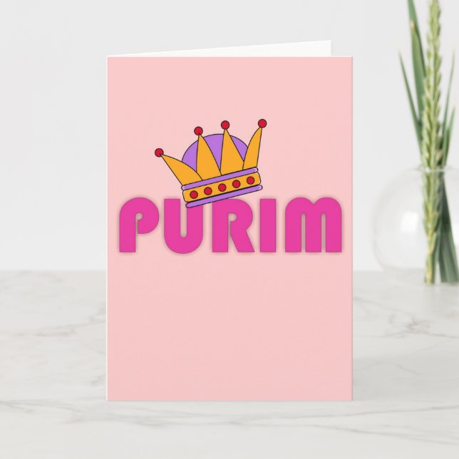 Cartão de Purim com coroa (Frente)