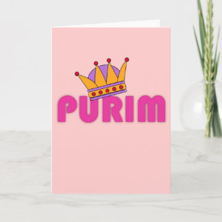 Cartão de Purim com coroa