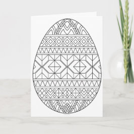Cartão de Pysanky para Colorir 3