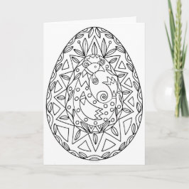 Cartão de Pysanky para Colorir 5