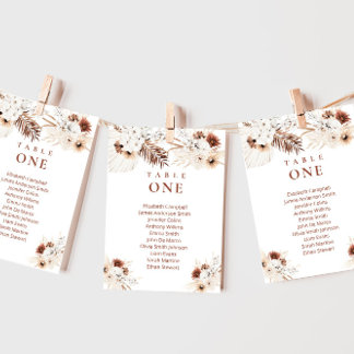 Cartão de quadro de assentos de casamento floral b