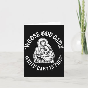Cartão De Quem é Este Bebê Branco de Deus Natal Engraçado