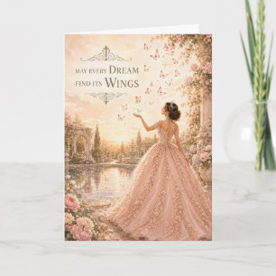 Cartão de Quinceañera e Sweet 16 Dreams & Wings
