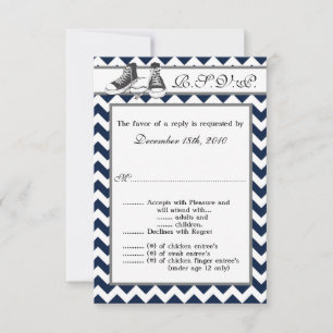 Cartão de R.S.V.P. 3,5x5 Tênis Adolescente Faixa d