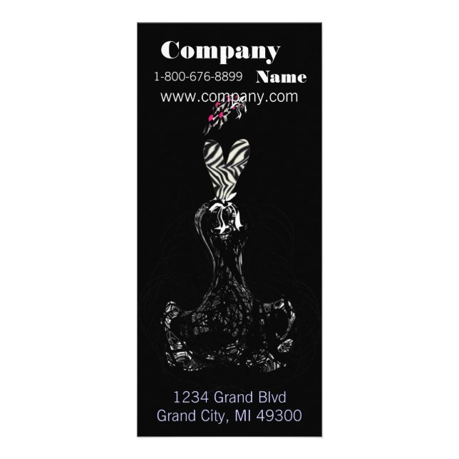 Cartão de Rack Boutique de Vestido (Frente)