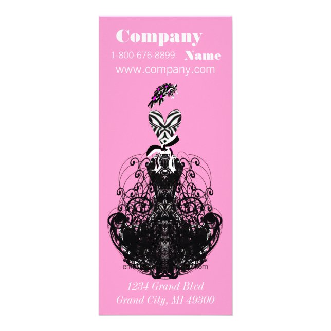 Cartão de Rack Boutique de Vestido (Frente)