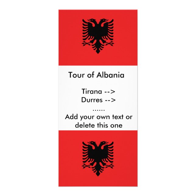 Cartão de rack com bandeira da Albânia (Frente)