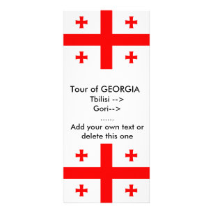 Cartão de Rack com Bandeira da Geórgia