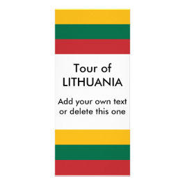Cartão de rack com bandeira da Lituânia