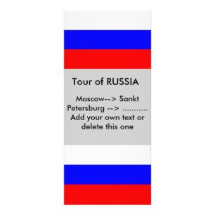Cartão de Rack com Bandeira da Rússia