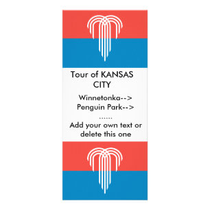 Cartão de Rack com Bandeira de Kansas City, EUA