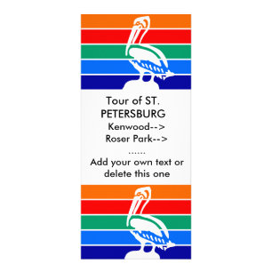 Cartão de rack com bandeira de Rua. Petersburgo