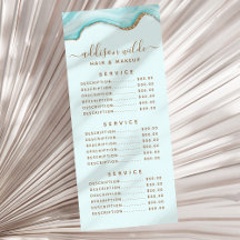 Cartão de Rack de Agato Azul Marble Marble Elegant