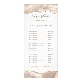 cartão de rack de lista de preços agate de marfim