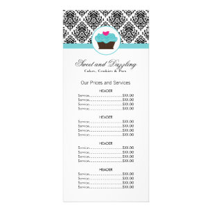 Cartão de Rack de Lista de Preços de Bakery Person