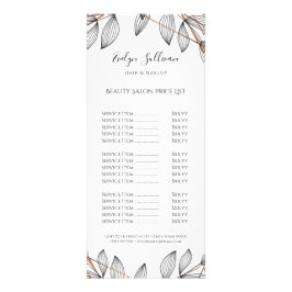 cartão de rack de lista de preços de quadros geomé