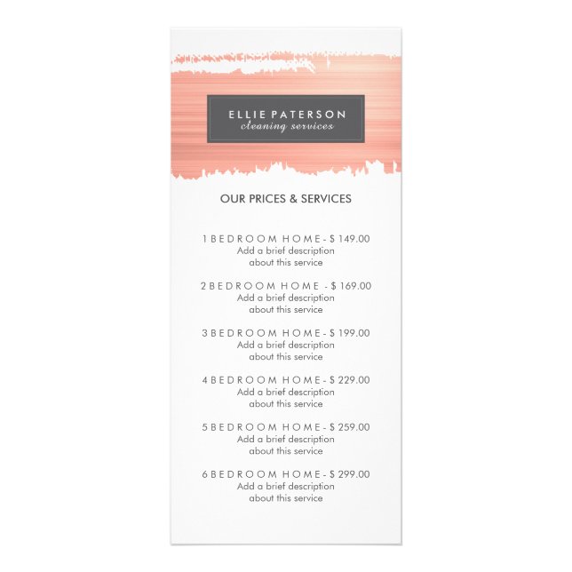 Cartão de rack de menu de serviço personalizável (Frente)