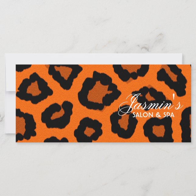 Cartão de Rack Design para Impressão Leopardo (Frente)