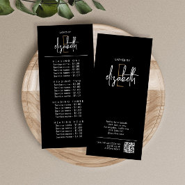 Cartão de Rack dos Serviços de Lista de Preços Sal