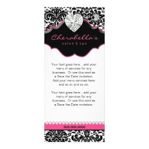 Cartão de rack joalharia Damasco preto branco cor-