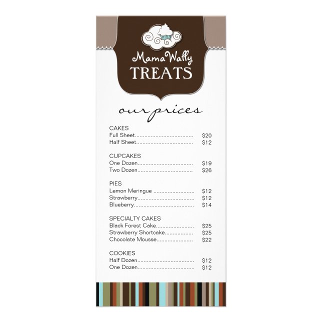 Cartão de rack para panificação (Frente)