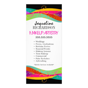 Cartão de Rack Personalizado para Makeup Artist