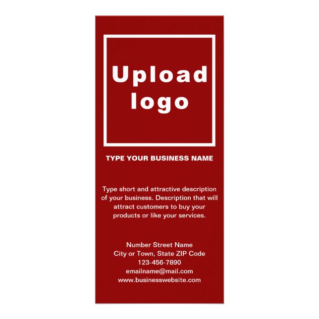 Cartão de Rack Vermelho para Empresas (Frente)