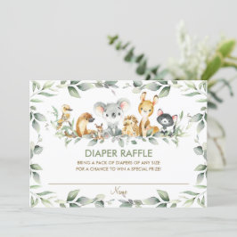 Cartão de Raffle Fralda verde de animais australia