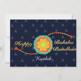 Cartão de Raksha bandhan com nome e mensagem, Rakh