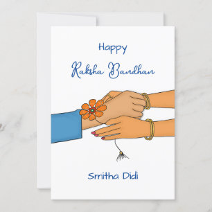 Cartão de Raksha bandhan para irmã, cartão Rakhi/