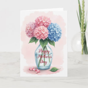 Cartão de Ramo de Flores em Aquarela