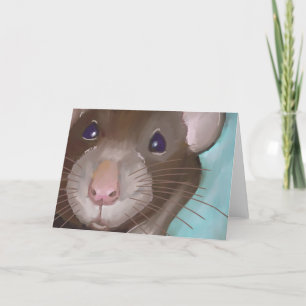 Cartão de Rato Fofo