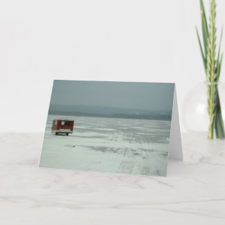 Cartão de reboque da pesca do gelo