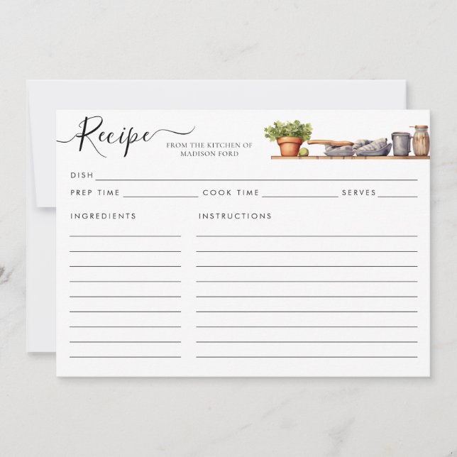 Cartão de recebimento de Potes de prateleira de co (Frente)