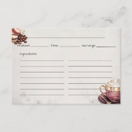 Cartão de Receita Básica Café Crémeux