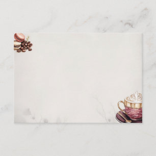 Cartão de Receita Básica de Vazio Café Crémeux