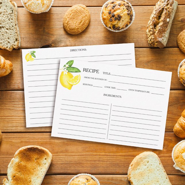 Cartão de Receita Botânica Citrus Lemon (Criador carregado)