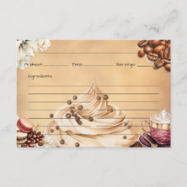 Cartão de Receita Café Crémeux