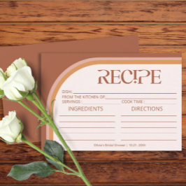 Cartão de Receita da Tipografia do Arch Terracotta